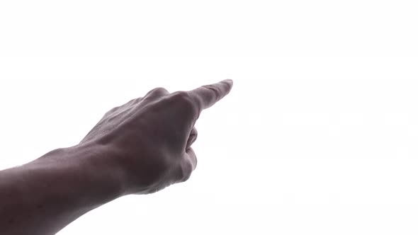 Person does hand gesture with bright white backdrop 19 alt