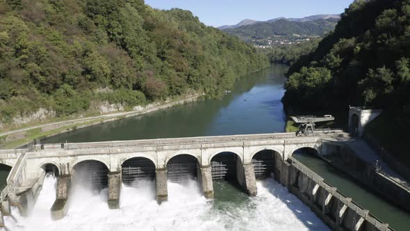 Dam River Aerial View alt