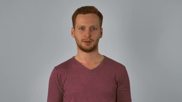 Ginger Male Shows Sign Approval alt