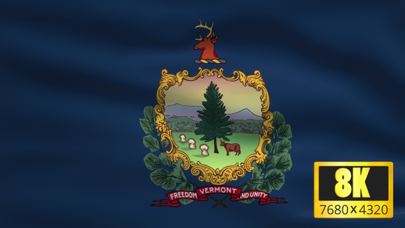 8K Vermont State Flag Background alt