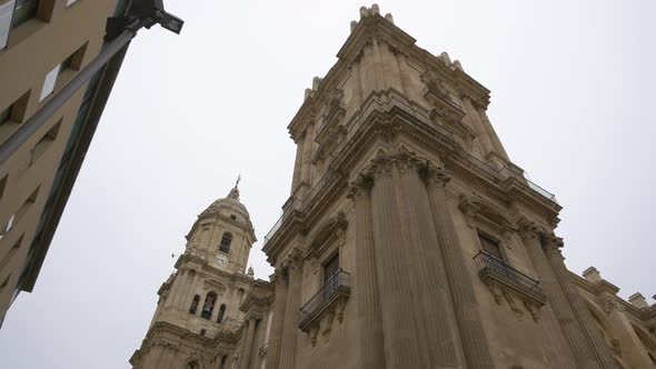 Low angle of the Cathedral of Malaga alt