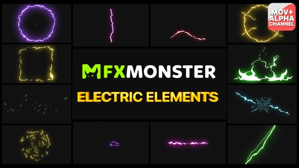 Electric Elements Pack | Motion Graphics