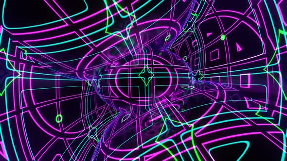 VJ Loop Background Abstraction for Night Club