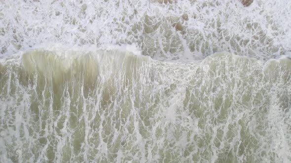 White Water Created By Waves Crashing on to the Beach alt