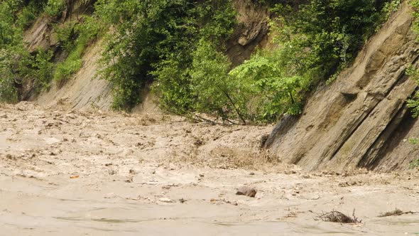 Water Pollution, River with Rubbish Environment Problem, Sewage Floating. Global Warming alt