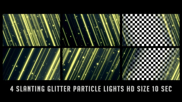 Slanting Glitter Particle Lights Yellow V01
