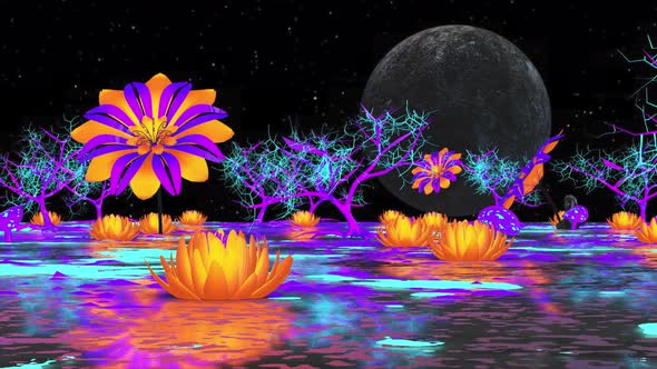 Forest Neon Colorful 4K alt