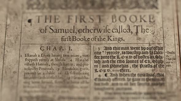 The First Book Of Samuel, Slider Shot, Old Paper Bible, King James Bible alt