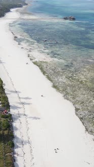 Vertical Video of the Ocean Near the Coast of Zanzibar Tanzania alt