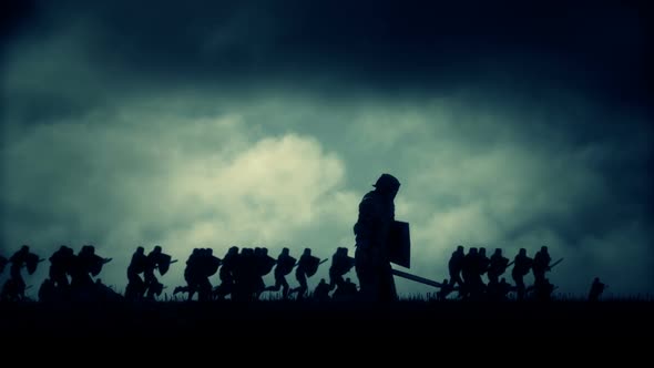 Medieval Knight Dropping Dead During A War alt