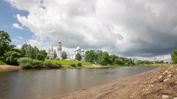 View of Vologda kremlin, Russia