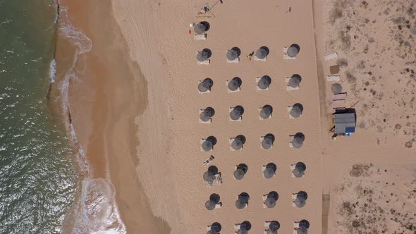 Top Aerial View of the Portuguese Seaside Resort alt