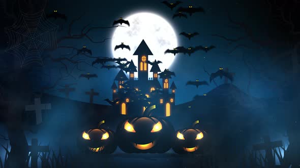Halloween Animation Background 4K-H006, Motion Graphics | VideoHive