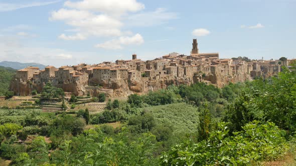 Pitigliano Panoramic View of the Famous Medieval City in a Sunny Day alt