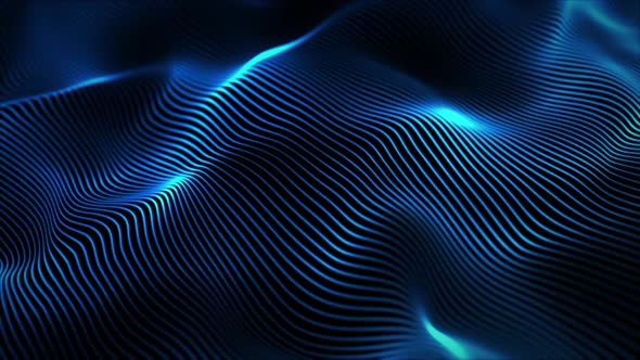 Abstract digital particle wave and lights background-026