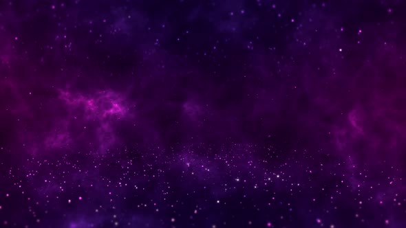 abstract purple neon background with backlit particles flying in space 4k animation