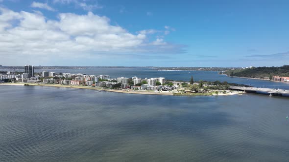 4K Drone towards South Perth alt