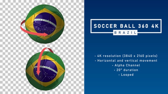 Soccer Ball 360º 4K - Brazil