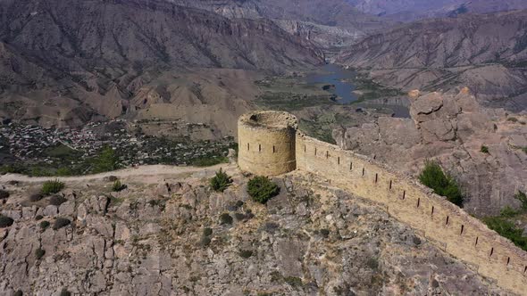 Great Wall Stone Fortress Tower Gunib Dagestan