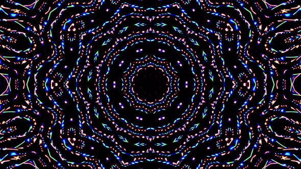 Bright abstract light governing full color, kaleidoscope, black background alt