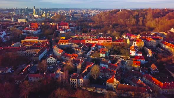 Vilnius, Lituania  Aerial View of Vilnius Old City