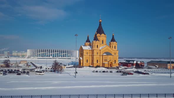 Panoramic Flight Around The Alexander Nevsky Church alt