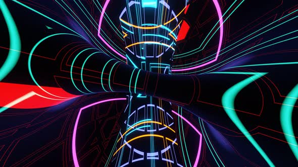 VJ Loop Abstract Surreal Neon Background Flashing Multicolored Lights alt
