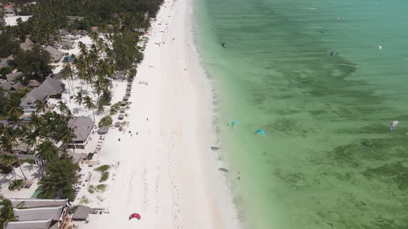 Aerial View of the Ocean Near the Coast of Zanzibar Tanzania alt