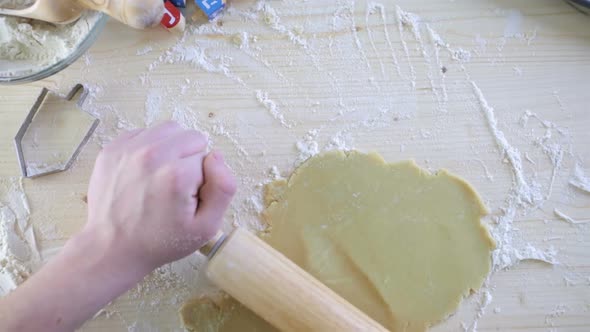 Step by Step. Making homemade gluten free sugar Hanukkah cookies. alt