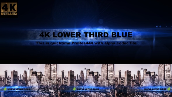 Lower Third 4K Blue