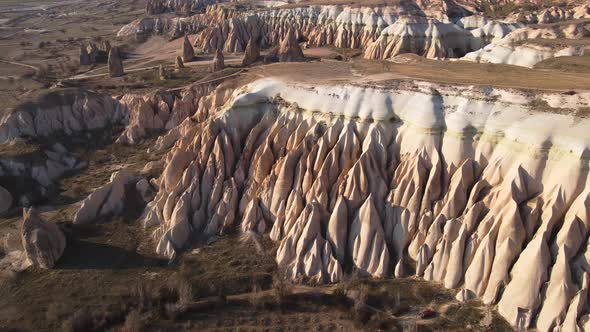 Amazing Cappadocia landscape in Cappadocia travel, aerial view alt