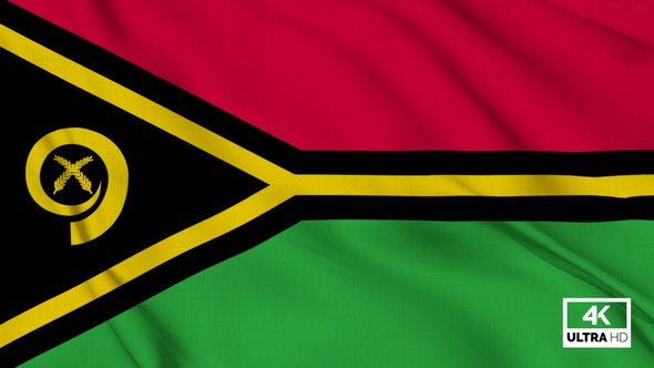 Vanuatu Flag Waving Slowly Looped alt
