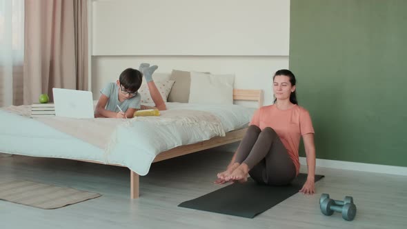 Home Isolation, Distance Learning, Remote Work, Fitness at Home, Online Training, Family Quarantine. alt