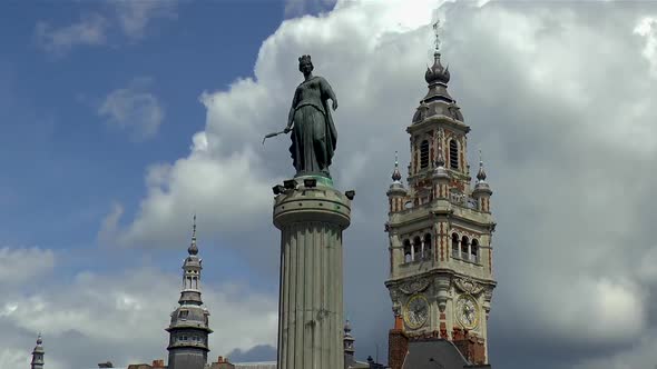 Chamber of Commerce Belfry in Lille, France.