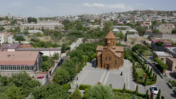 Aerial view Armenian Apostolic Church in Yerevan, Armenia. alt