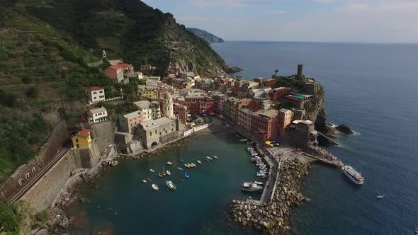 Aerial view of Vernazza, Cinque Terre 