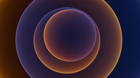 Abstract Orange and Purple Graphic Gradient Circle Ring Social Media Banner Ad Loop Background