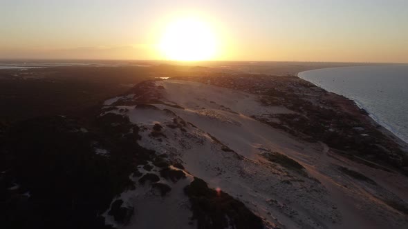 Desert landscape of Brazilian Northeast Beach at Ceara state alt