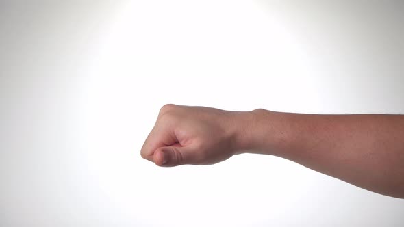 Male Hand  Deceptive Gesture Thumb Shows Dislike Like