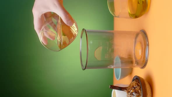 Vertical Video Recipes the Cook Mixes Ingredients in Blender Bowl and Makes Homemade Mayonnaise alt