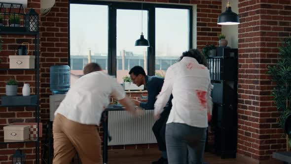 Scared Person Failed to Call Emergency and Started to Run Away From Scary Evil Zombies alt