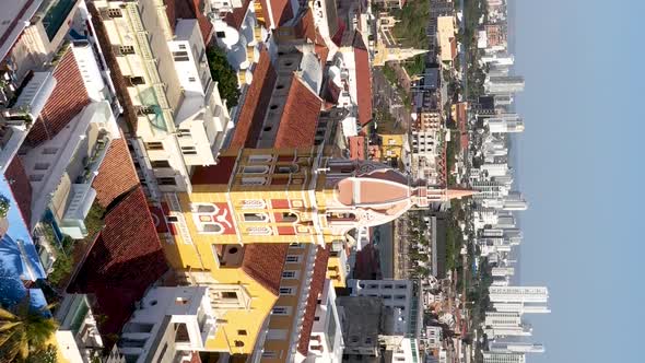 Vertical Footage the Cartagena Old City Colombia