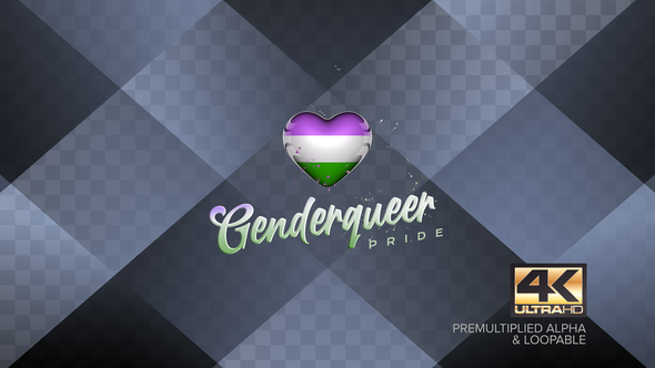Genderqueer Gender Sign Background Animation 4k