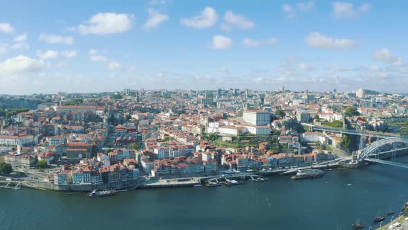 Aerial view of Porto, Portugal 4K