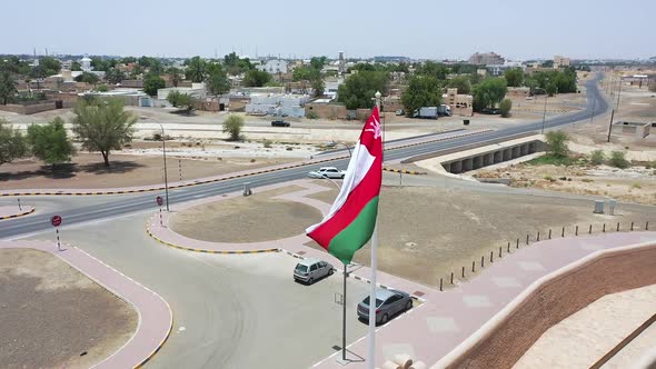 Oman Flag At Al Buraimi Fort Oman alt