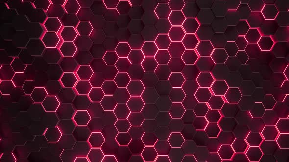 Hexagons Glowing Background 04 alt
