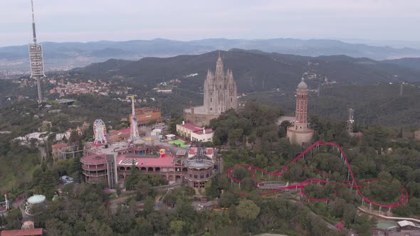 Tibidabo mountain in Barcelona alt
