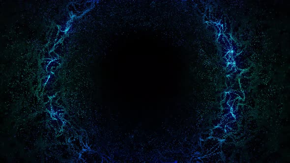 New Blue Light Particles Background 4K Loop