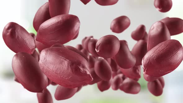 Flying of Peanuts in Kitchen Background alt