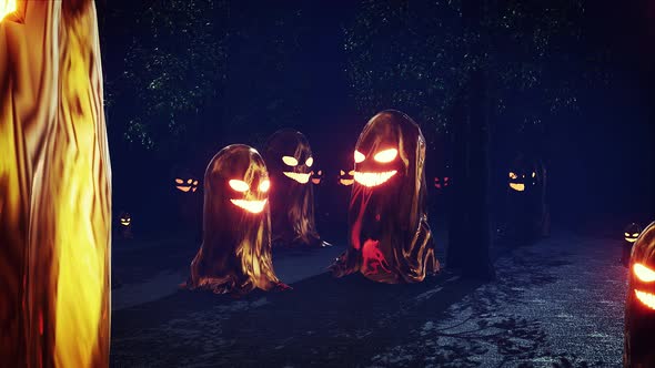 Spooky Halloween Ghost Valley 4k
